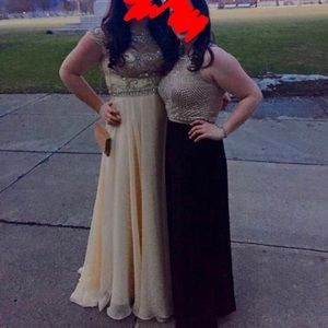 Gold long formal dress